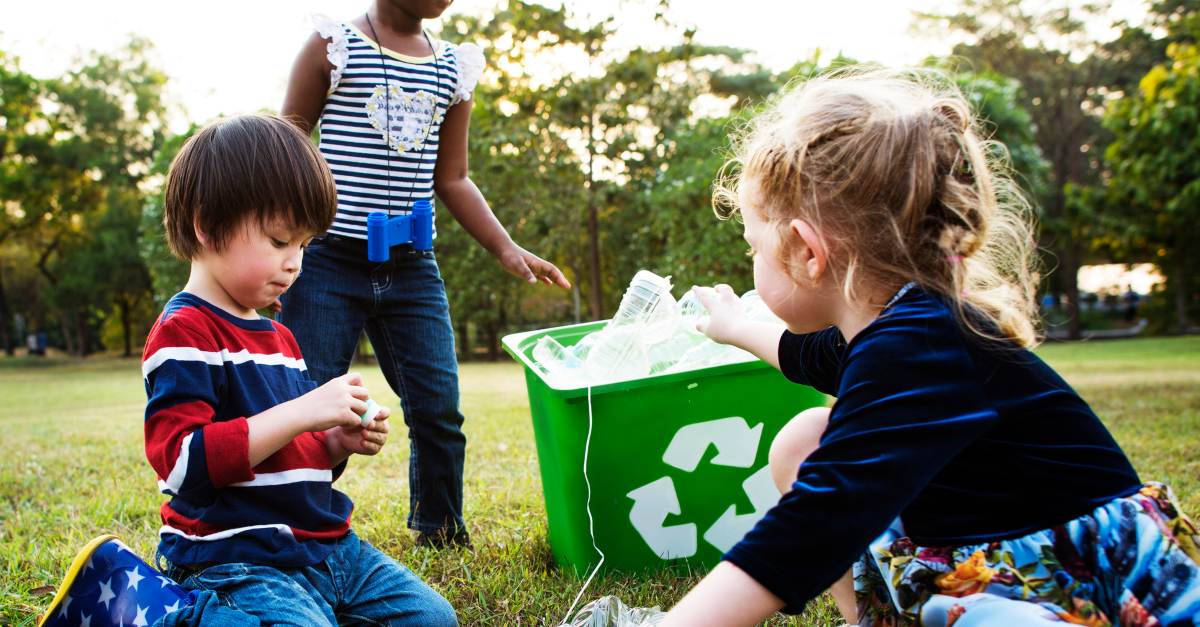 Group of kids school volunteer charity environment