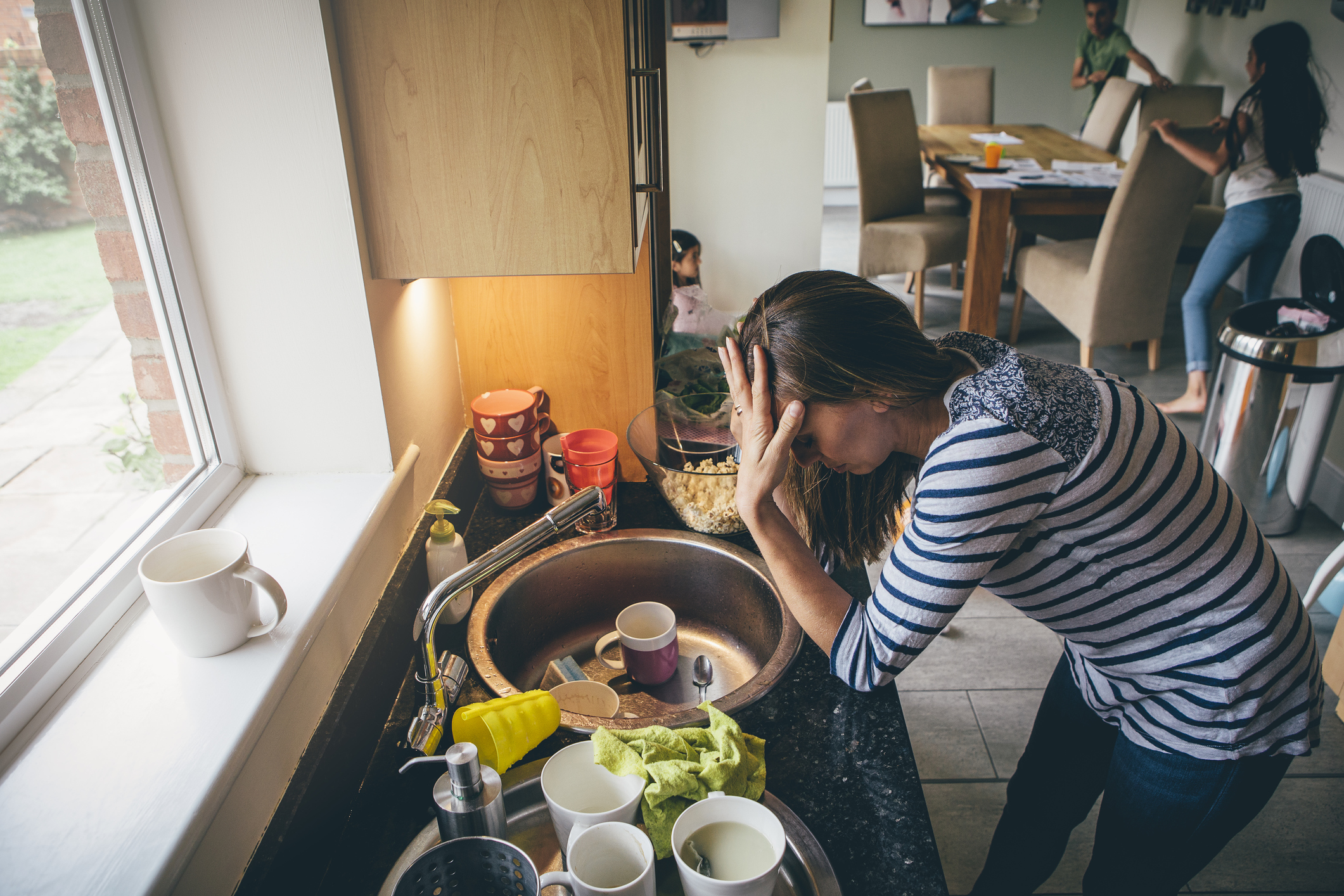 Stressed mother of three