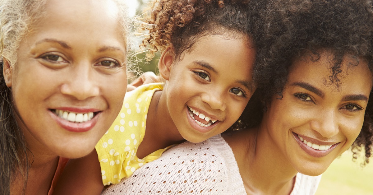 Portrait Of Grandmother With Daughter And Granddaughter