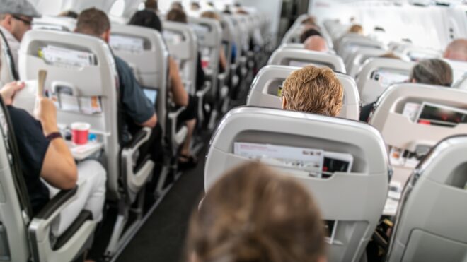 Passengers on plane