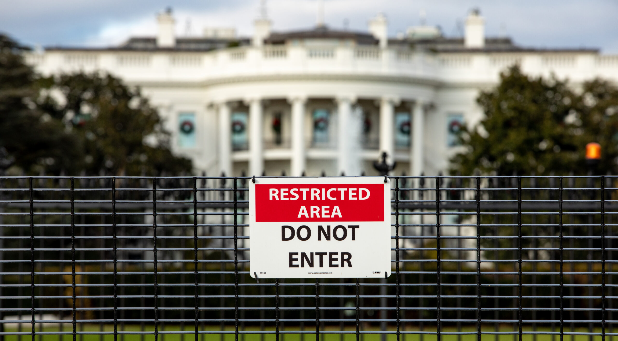 White House Access Denied Sign