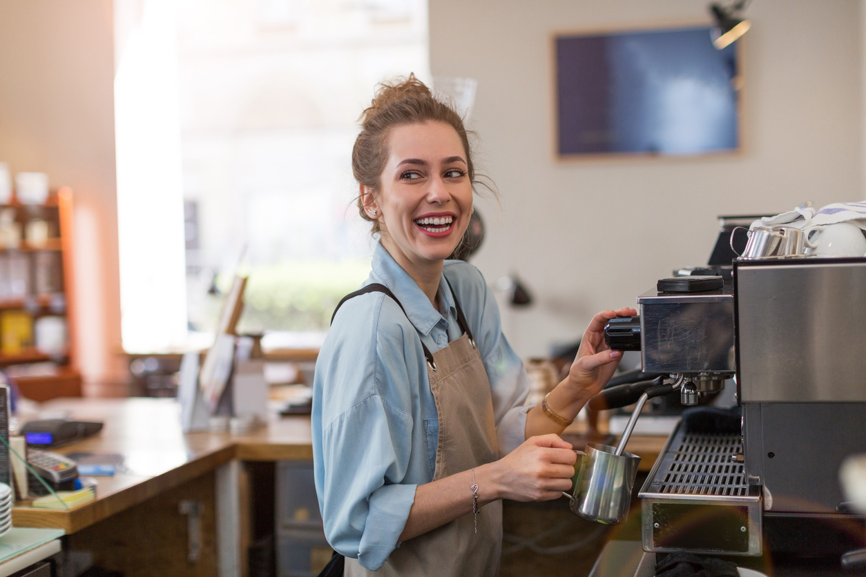 Barista at work