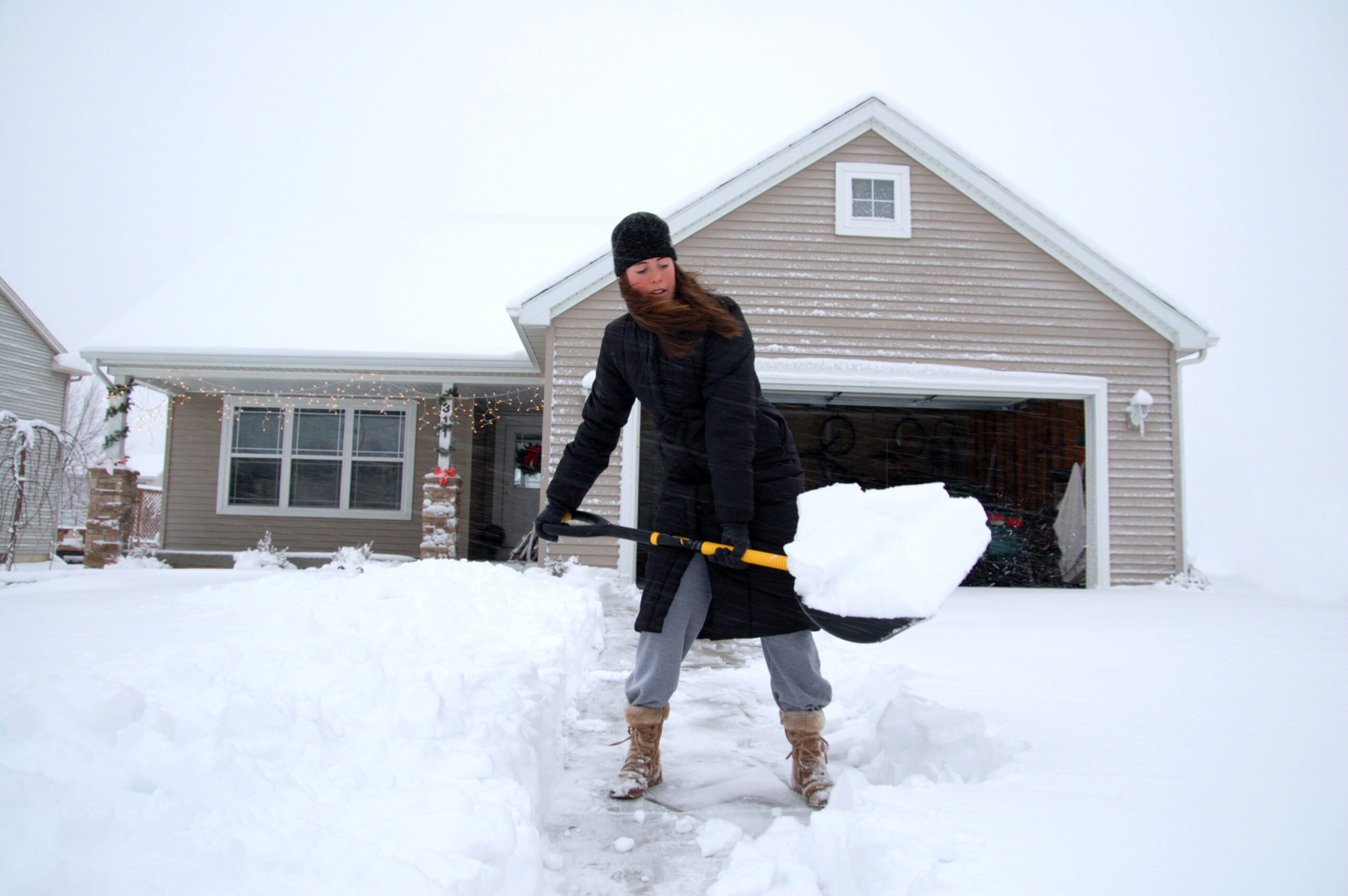 Shovelling driveway