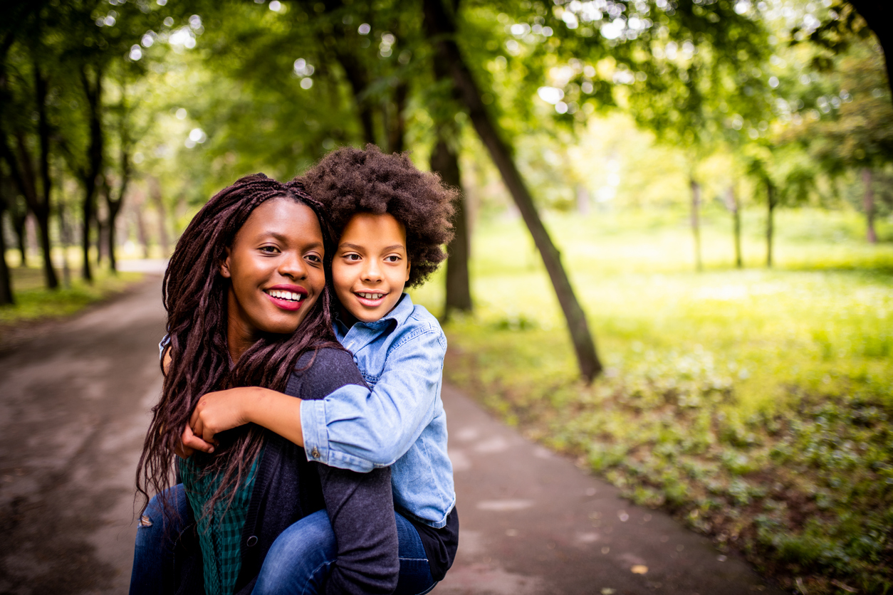 Portrait of mother and daughter