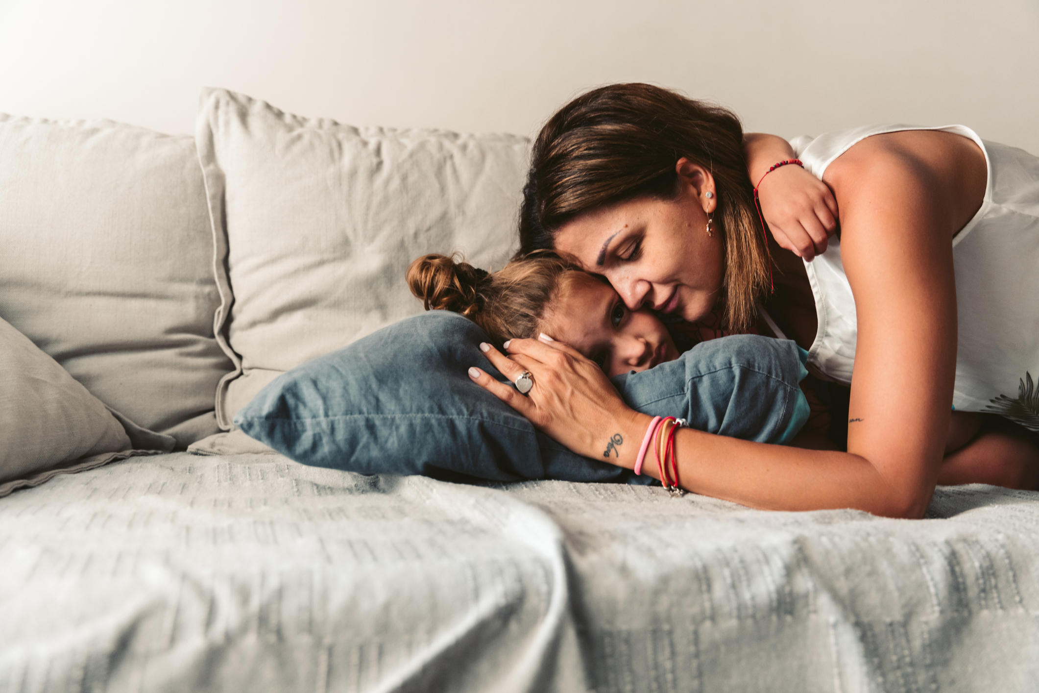 Young mother with her daughter