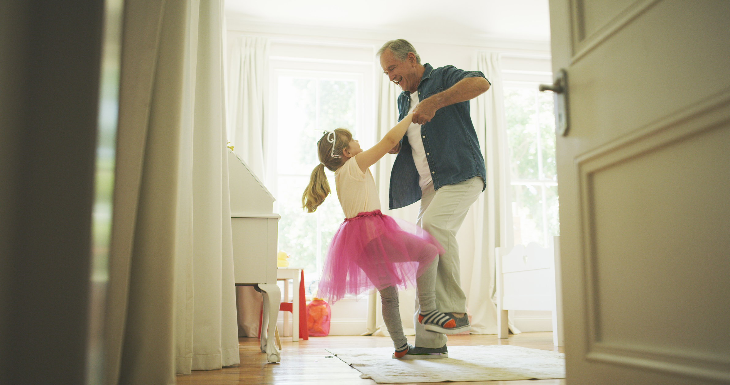 Grandpa knows just how to make her feel like royalty