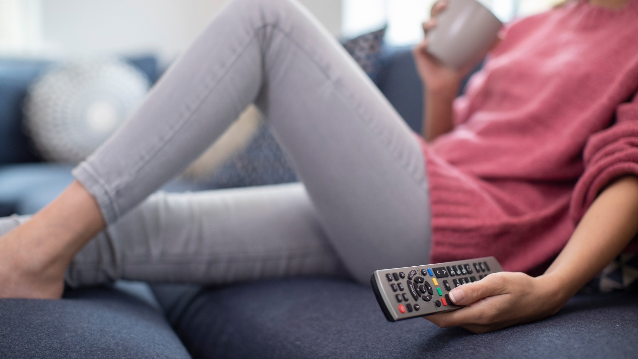 Woman watching TV