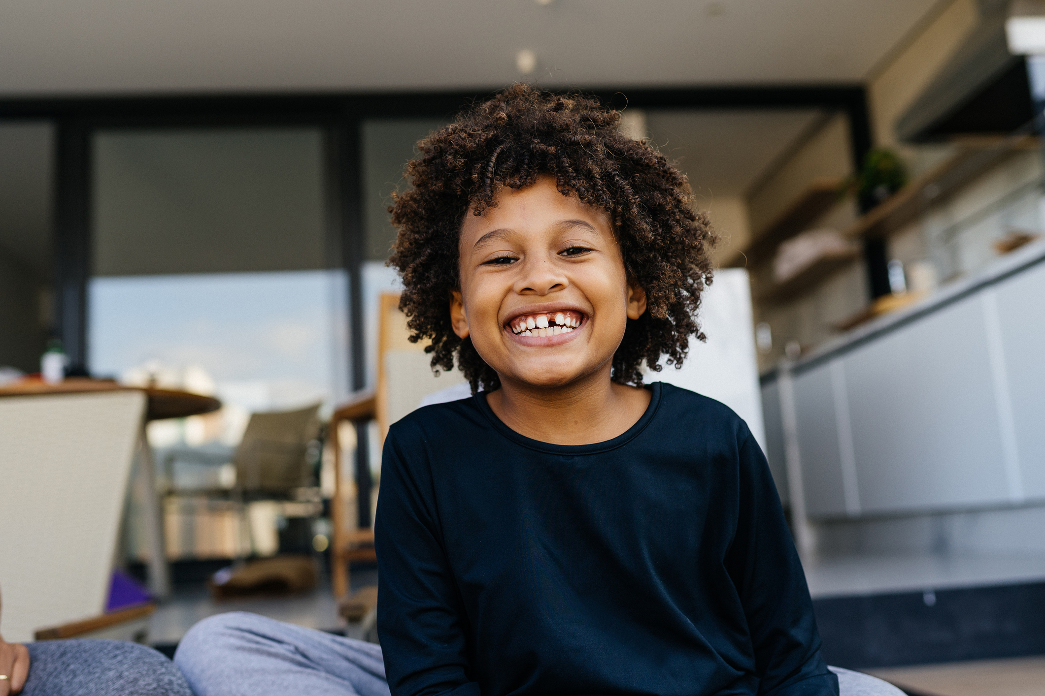 Smiling boy at home