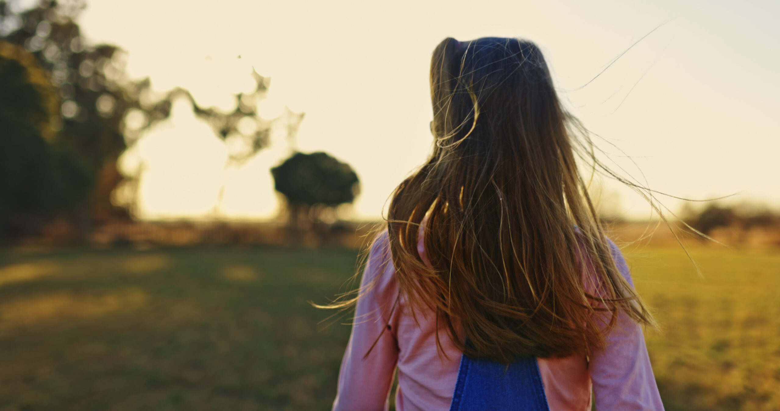 Shot of a young girl walking around outside