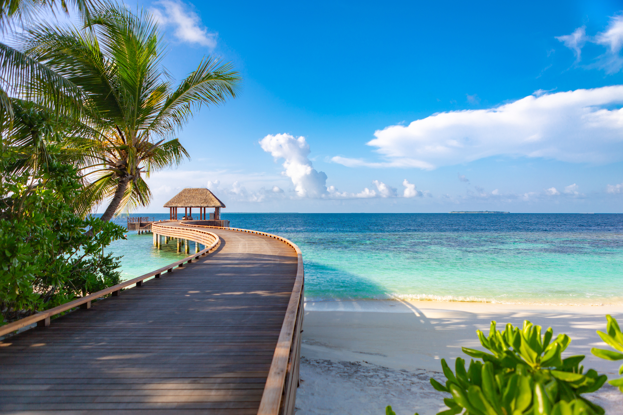 Foot path to jetty