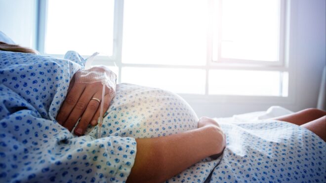 Pregnant woman in hospital