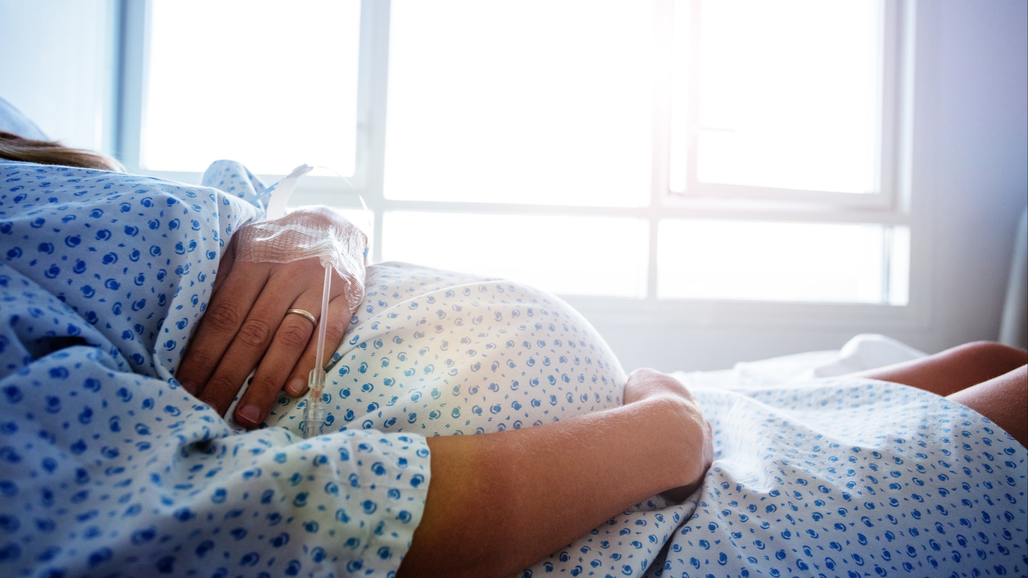 Pregnant woman in hospital