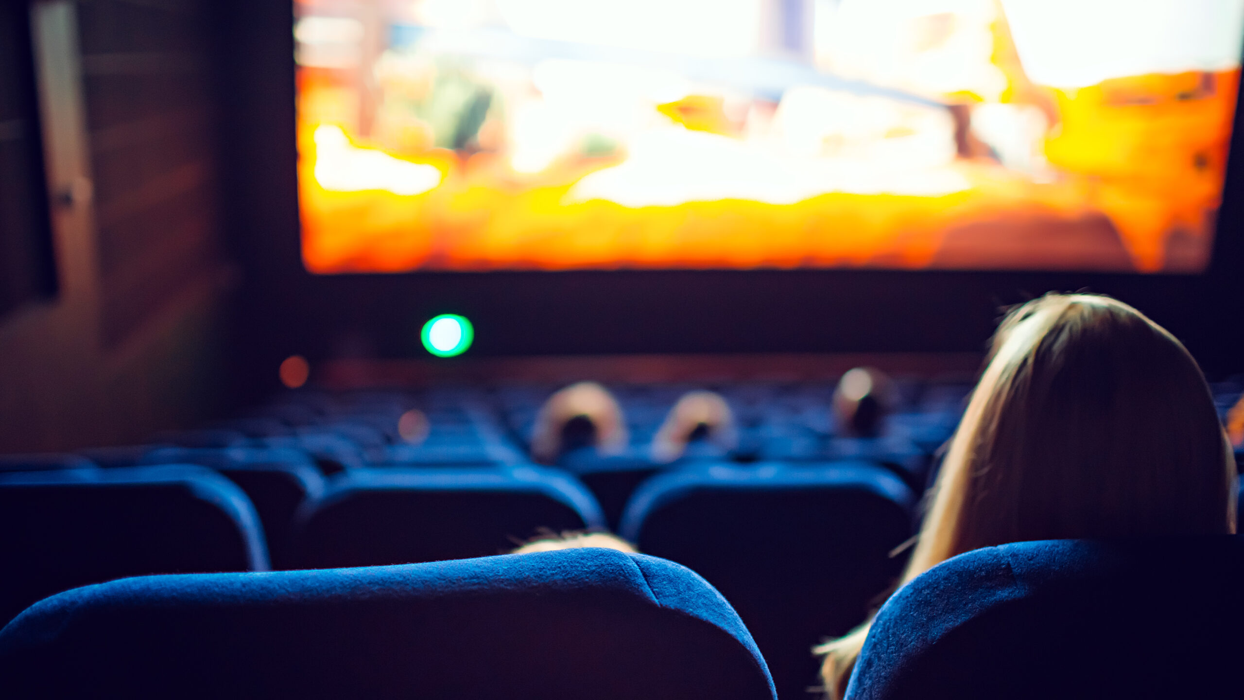 Movie theater during the screening of an animated movie