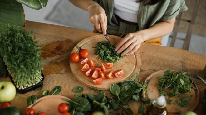 Cutting Arugula