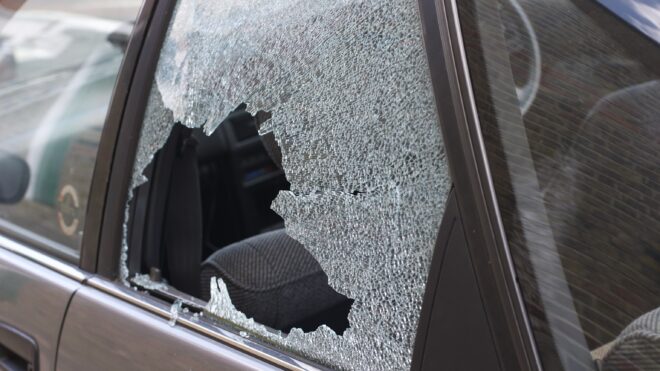 Car window smashed