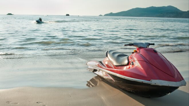 Jet ski on beach