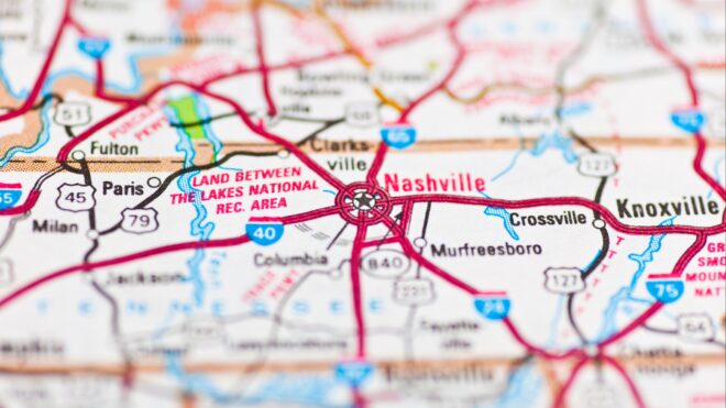 Nashville map