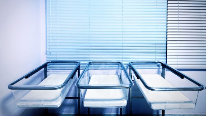 Hospital baby beds