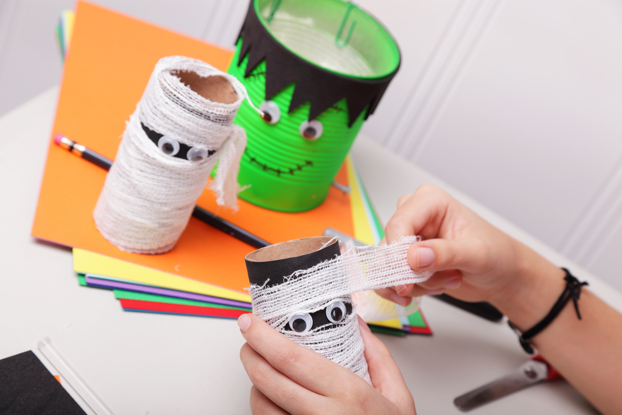 Making Halloween Mummies