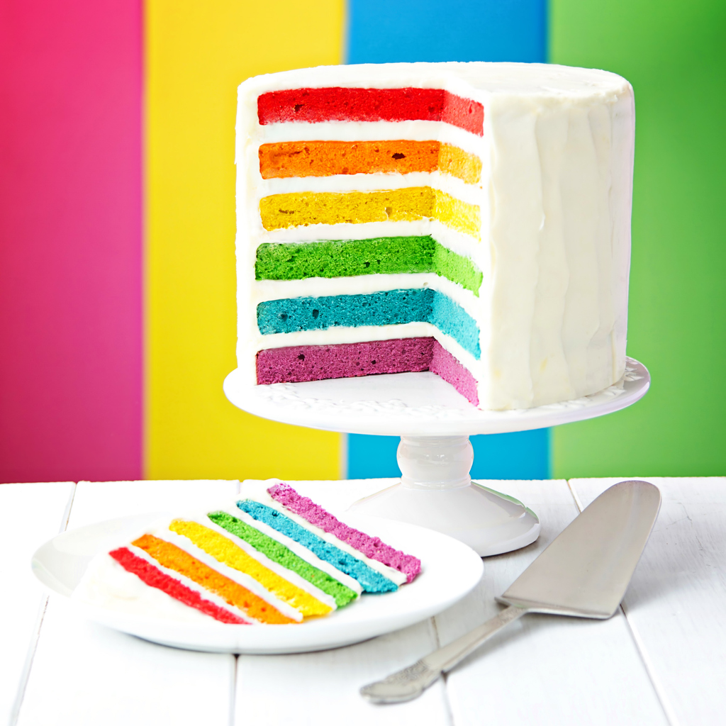 Rainbow layer cake