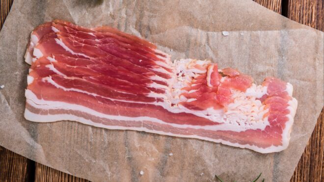 Raw bacon