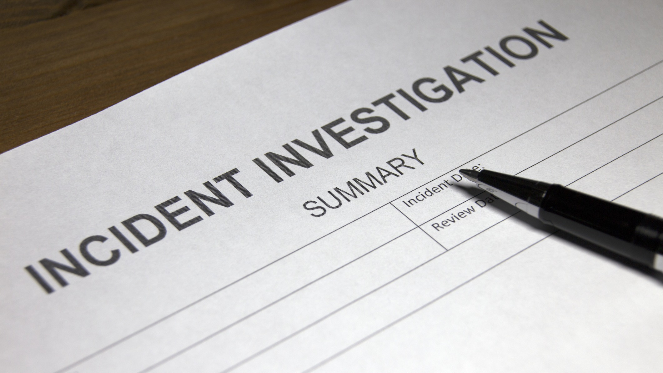 Investigation report