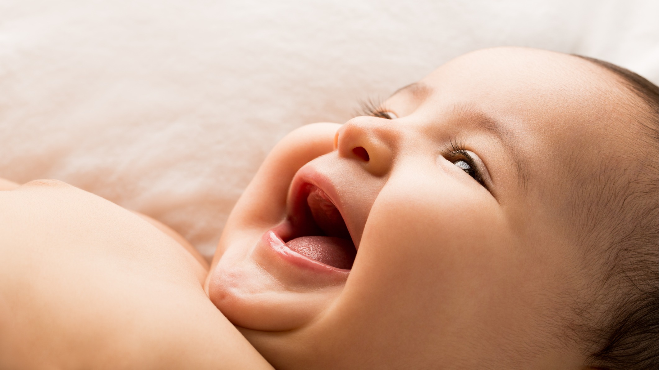 Baby laughing