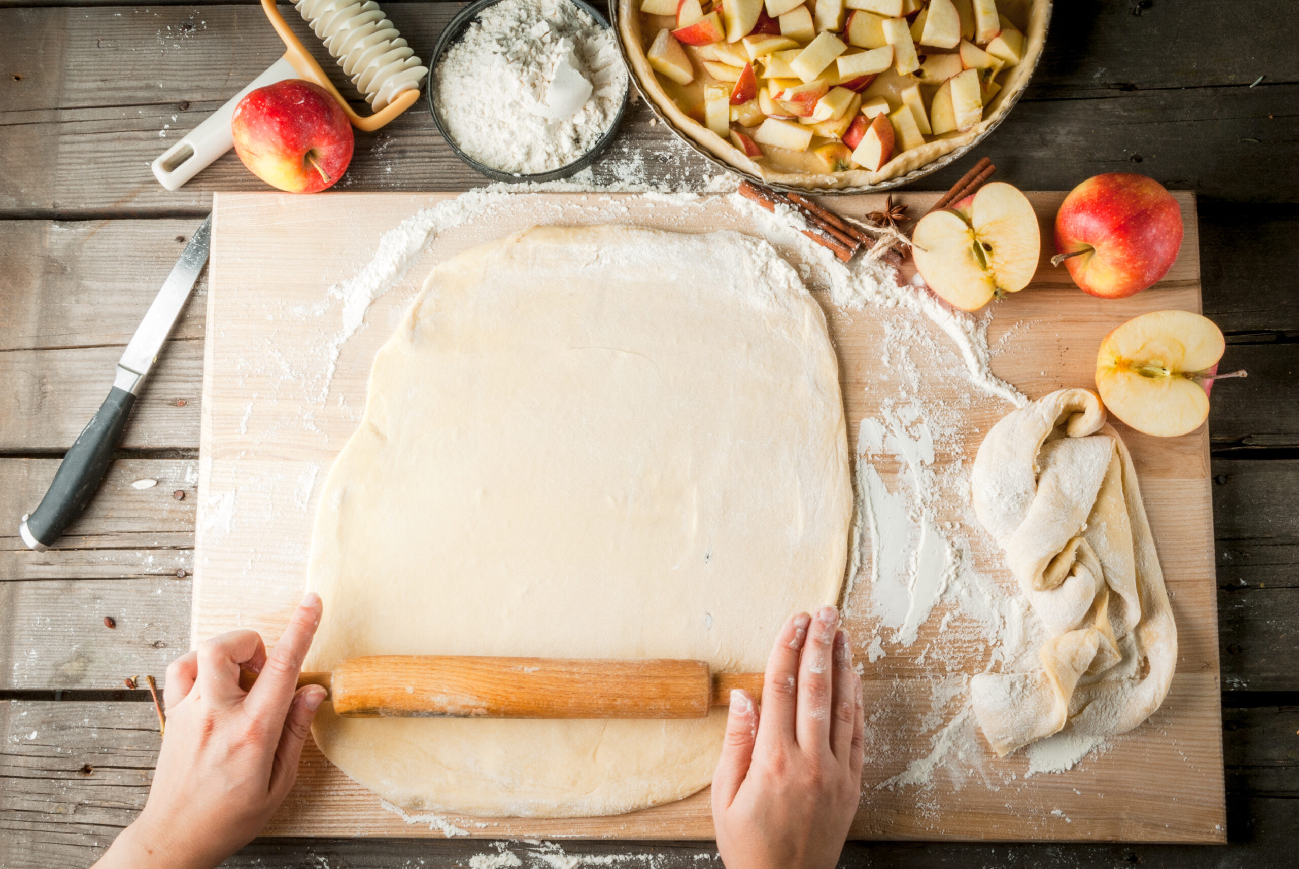 Cooking apple pie