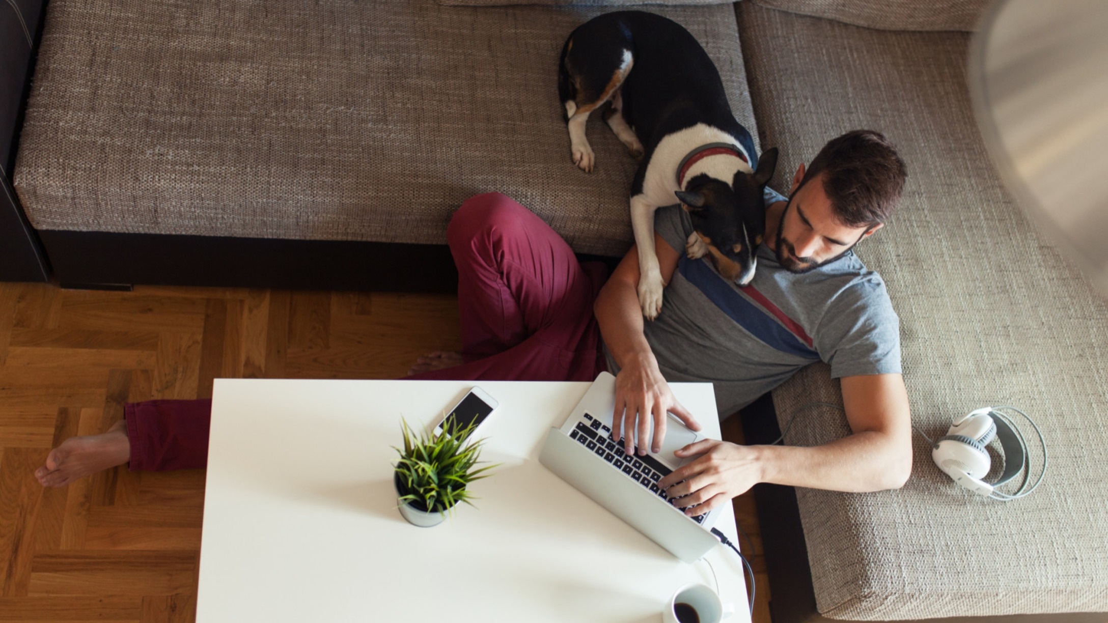 man and dog