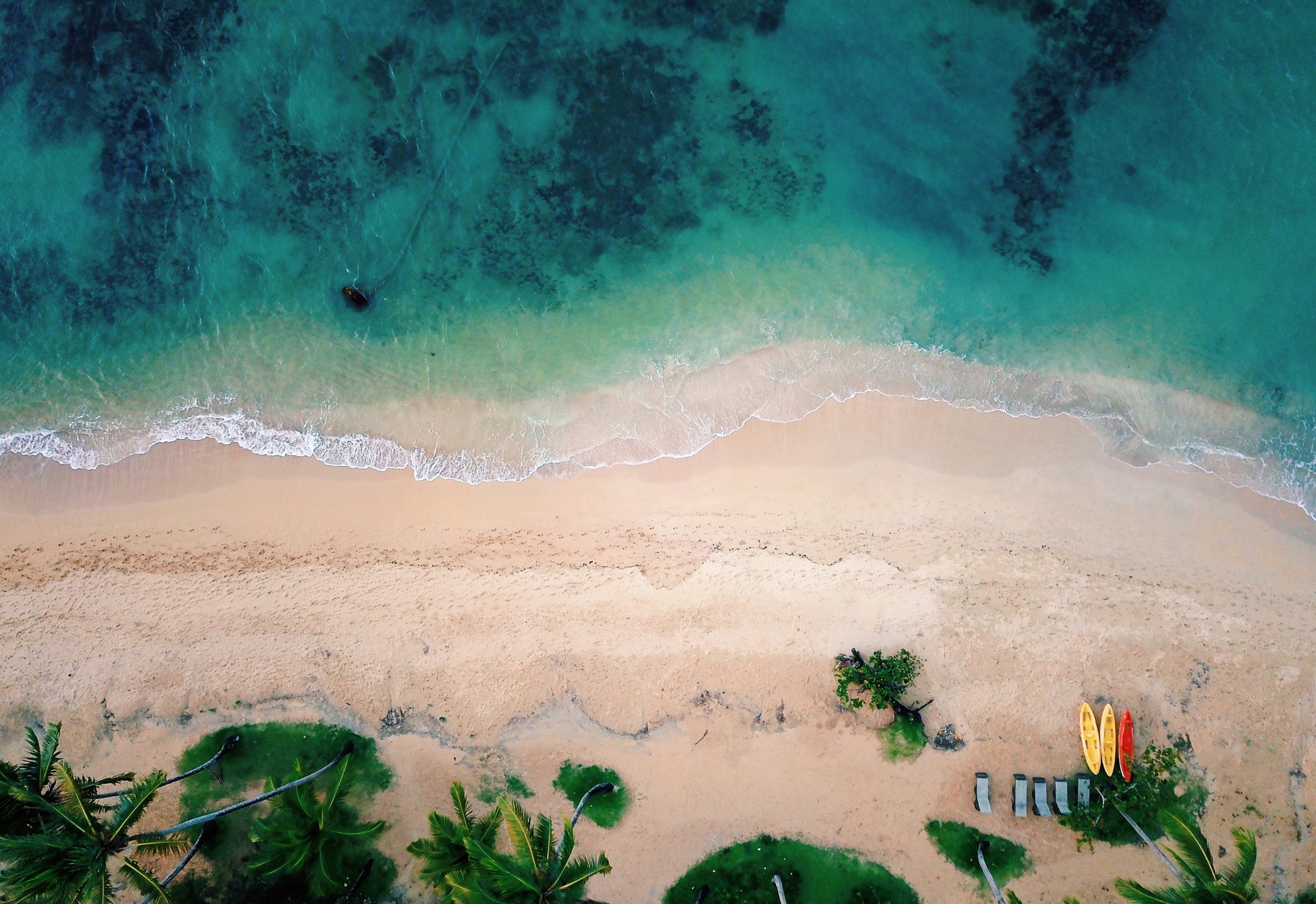 Aerial photo of Caribbean Sea, Las Terrenas