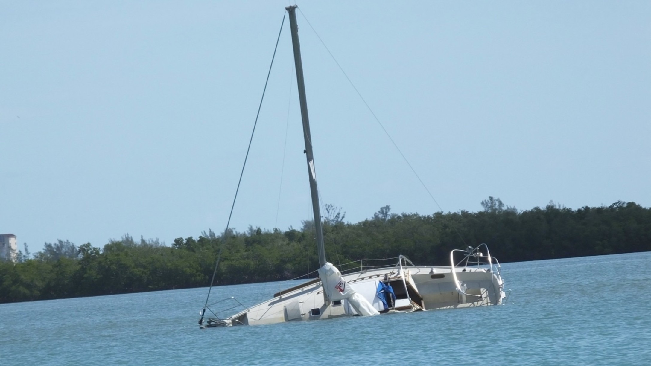 Capsized boat