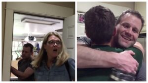 Unsuspecting Mom Is Surprised By Son And Hidden Camera