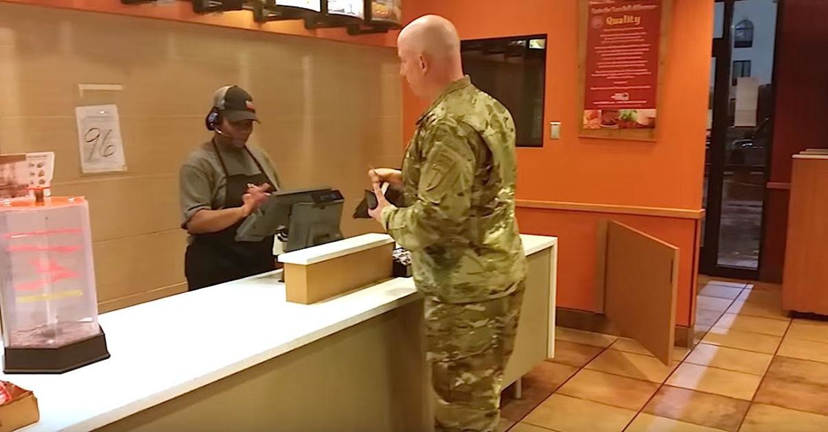 Soldier's Act Of Kindness In Taco Bell Goes Viral