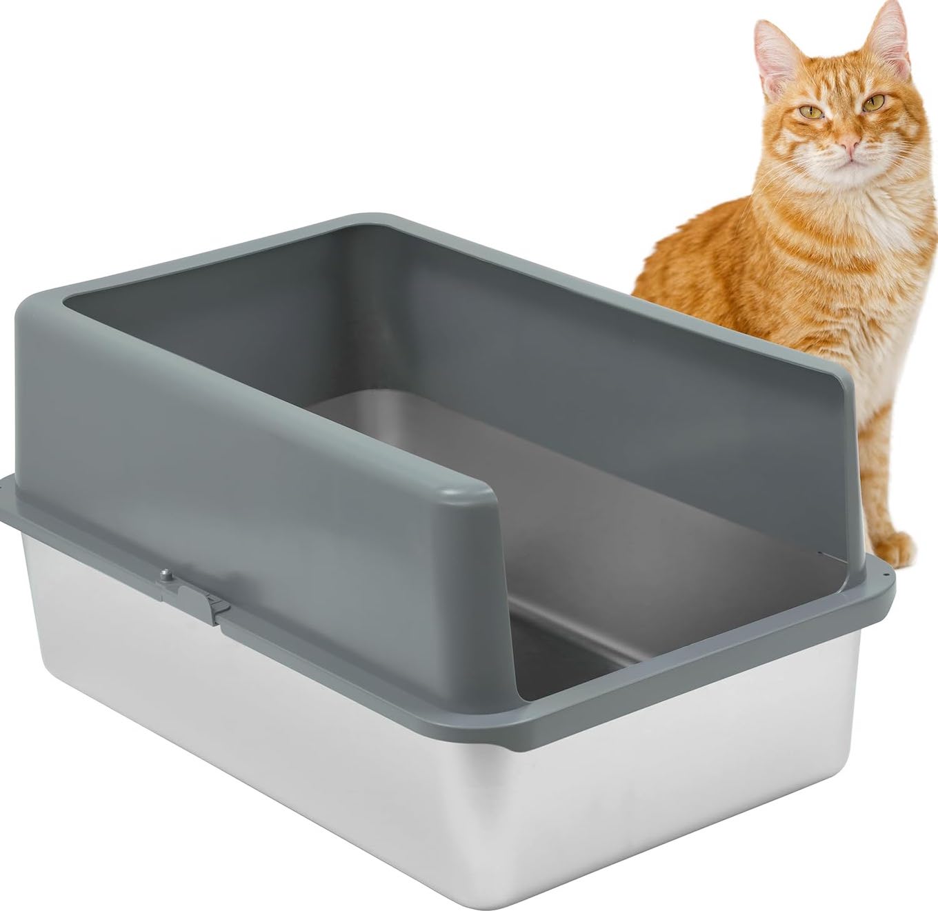 Stainless steel cat litter box