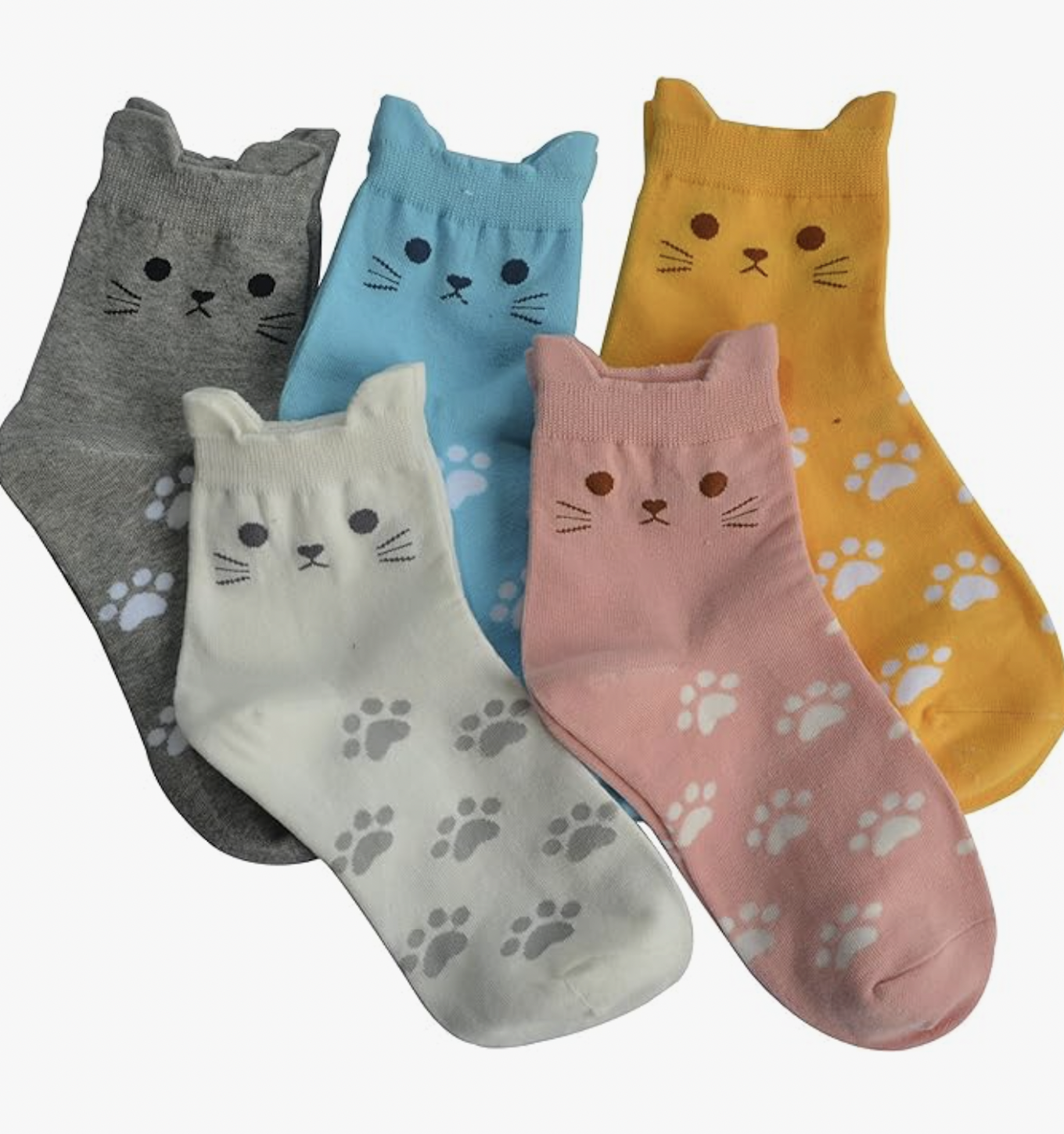 Cat face socks