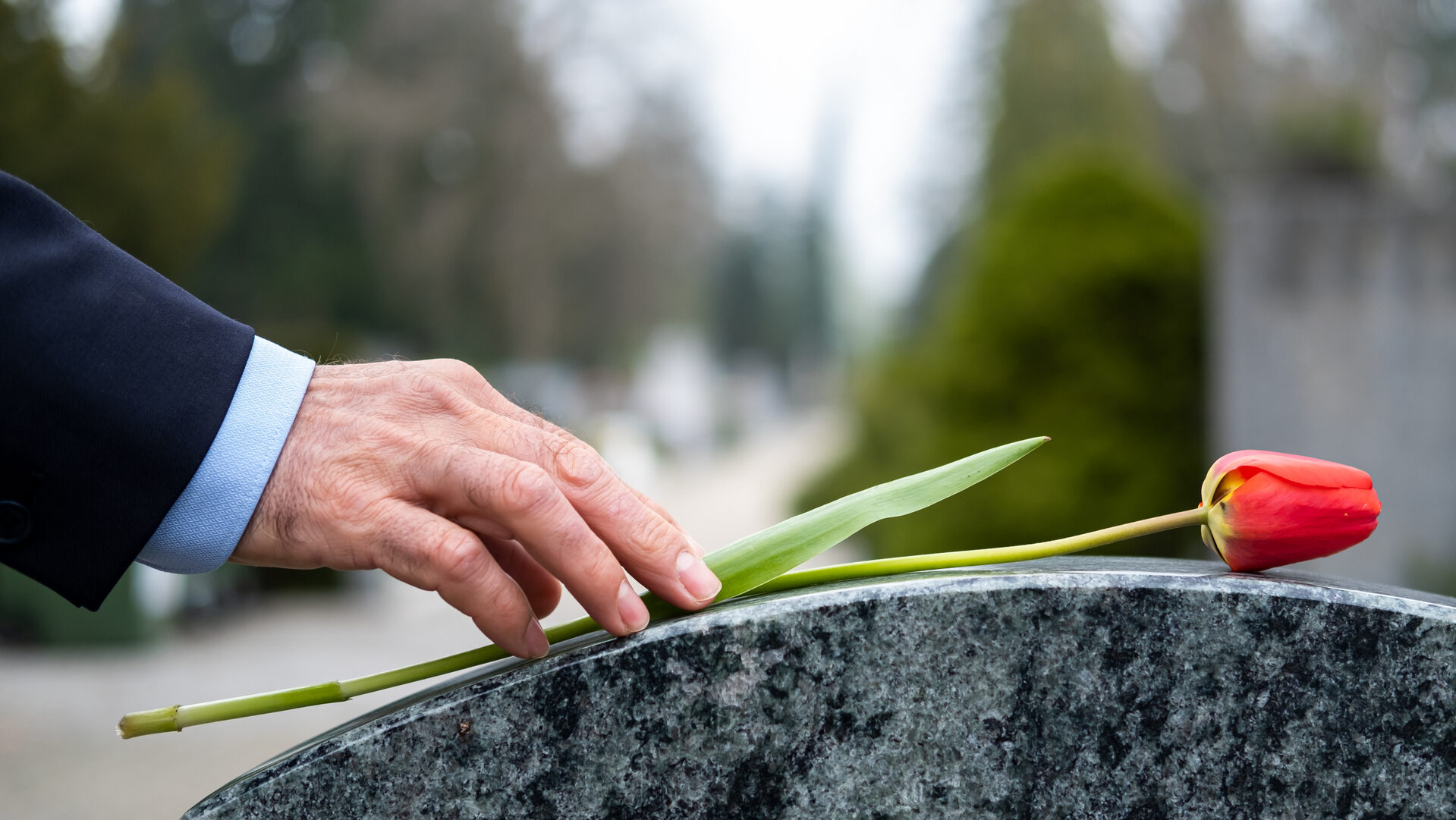 grave with flower