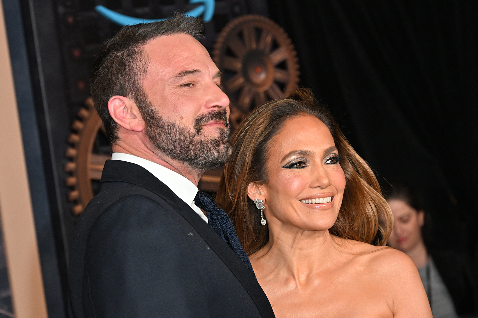 Ben Affleck, left, and Jennifer Lopez attend Amazon's "This is Me... Now: A Love Story" premiere at the Dolby Theatre in Los Angeles on Feb. 13, 2024. (Robyn Beck/AFP via Getty Images/TNS)