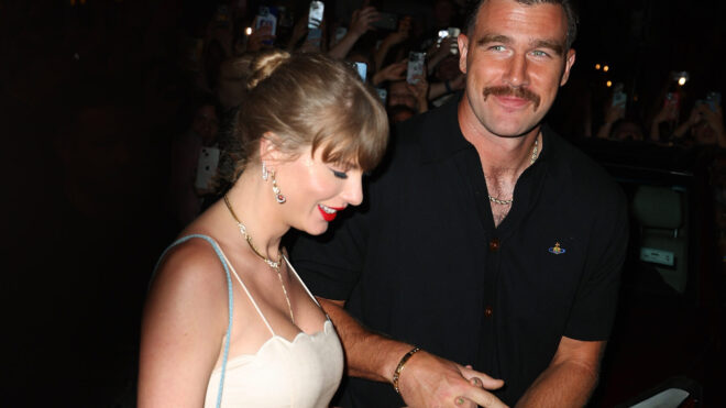 NEW YORK, NY - SEPTEMBER 7: Taylor Swift and Travis Kelce are seen on September 7, 2024 in New York City. (Photo by PTR/Star Max/GC Images)