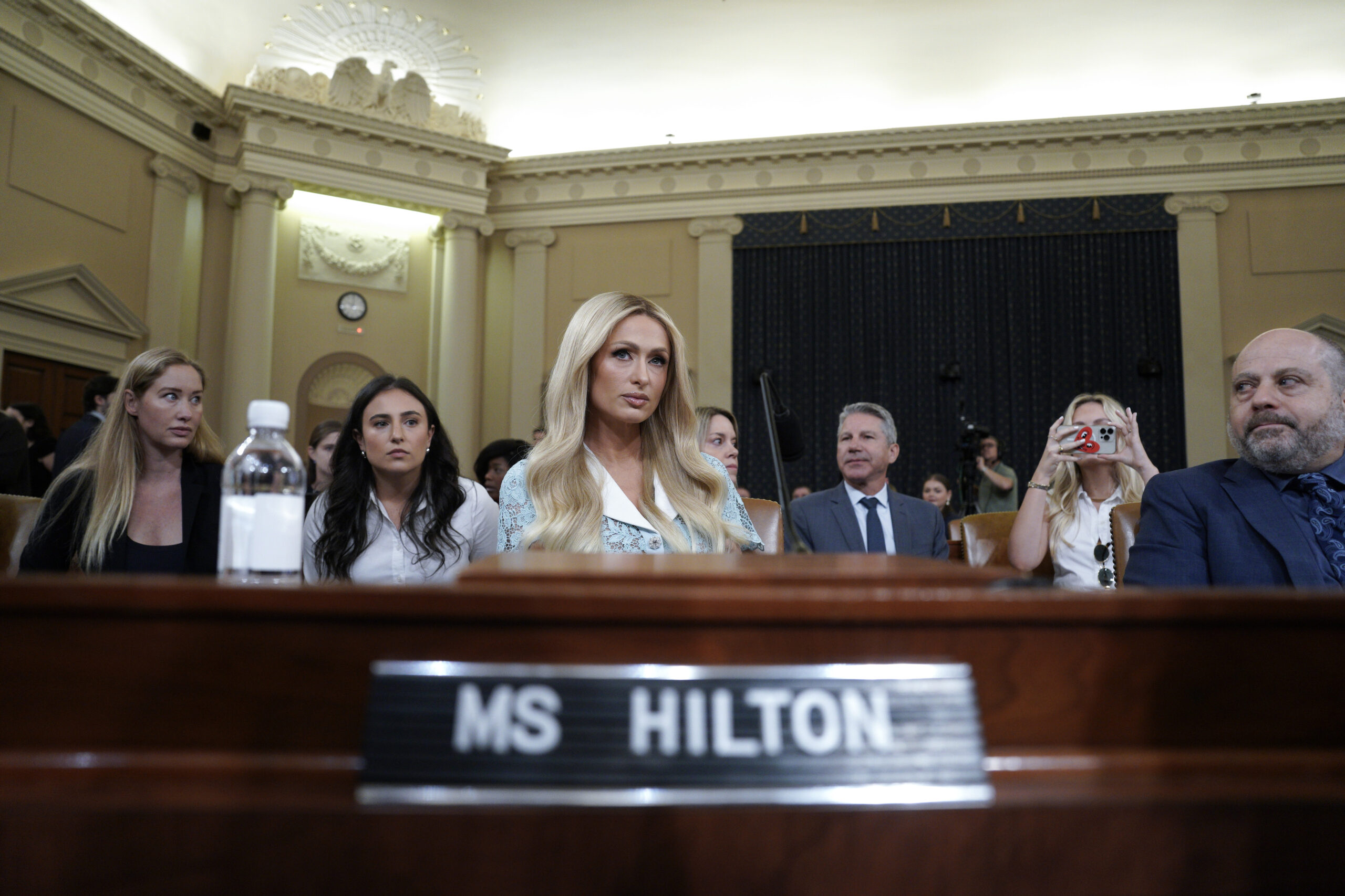 Lived-Experience Advocate and CEO Paris Hilton testifies before a House Committee on Ways and Means during a hearing on Strengthening Child Welfare and Protecting America's Children on Capitol Hill in Washington, D.C., on Wednesday, June 26, 2024. (Yuri Gripas/Abaca Press/TNS)