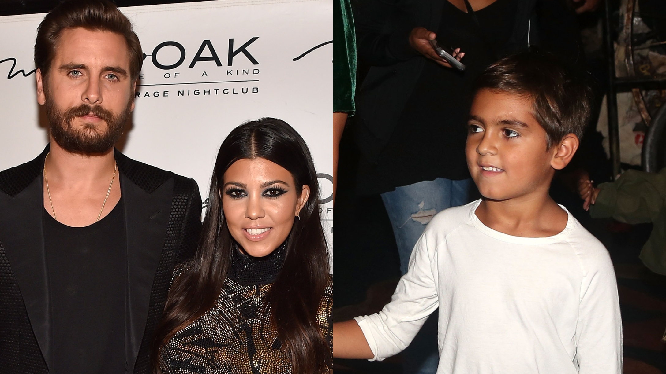 Kourtney Kardashian ex Scott Disick; their son Mason