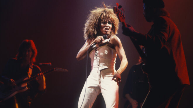 Tina Turner performs in Belgium in 1985. (Gie Knaeps/DAPR via ZUMA Press)