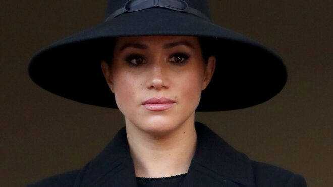 Meghan Markle, Duchess of Sussex, attends the annual Remembrance Sunday memorial at The Cenotaph on Nov. 10, 2019, in London. (Chris Jackson/Getty Images/TNS)