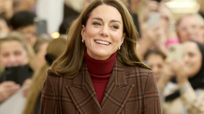 LONDON, ENGLAND - JANUARY 14: Catherine, Princess of Wales during a visit to The Royal Marsden Hospital on January 14, 2025 in London, England. The Prince and Princess of Wales have today become Joint Patrons of The Royal Marsden NHS Foundation Trust following a visit by Her Royal Highness to the hospital’s Chelsea site. Kate Middleton's own personal cancer journey saw her receive treatment from The Royal Marsden. The Royal Marsden opened its doors in 1851 as the world’s first hospital dedicated to cancer diagnosis, treatment, research and education. (Photo by Chris Jackson/Getty Images)