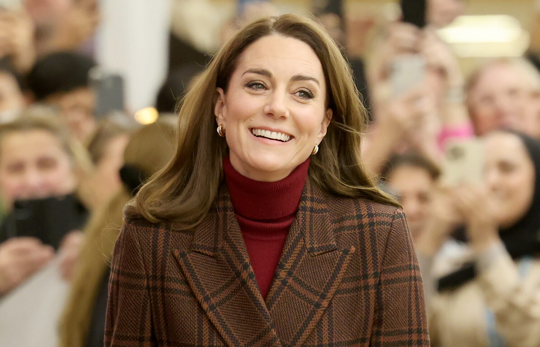 LONDON, ENGLAND - JANUARY 14: Catherine, Princess of Wales during a visit to The Royal Marsden Hospital on January 14, 2025 in London, England. The Prince and Princess of Wales have today become Joint Patrons of The Royal Marsden NHS Foundation Trust following a visit by Her Royal Highness to the hospital’s Chelsea site. Kate Middleton's own personal cancer journey saw her receive treatment from The Royal Marsden. The Royal Marsden opened its doors in 1851 as the world’s first hospital dedicated to cancer diagnosis, treatment, research and education. (Photo by Chris Jackson/Getty Images)