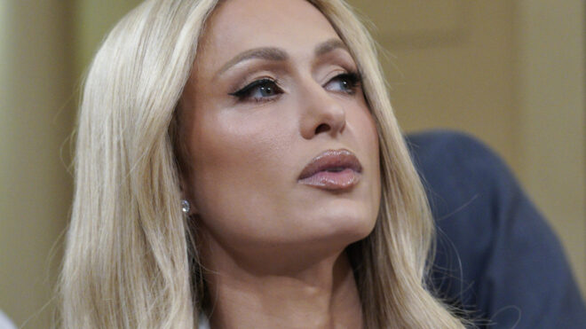 Lived-Experience Advocate and CEO Paris Hilton testifies before a House Committee on Ways and Means during a hearing on Strengthening Child Welfare and Protecting America's Children on Capitol Hill in Washington, D.C., on Wednesday, June 26, 2024. (Yuri Gripas/Abaca Press/TNS)