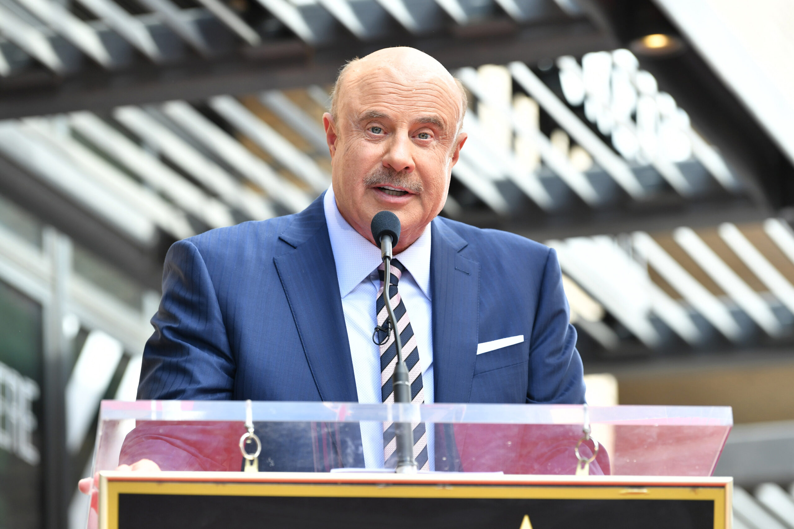 Dr. Phil McGraw speaks at the ceremony honoring him with a star on the Hollywood Walk of Fame on Feb. 21, 2020, in Hollywood. (Amy Sussman/Getty Images/TNS)