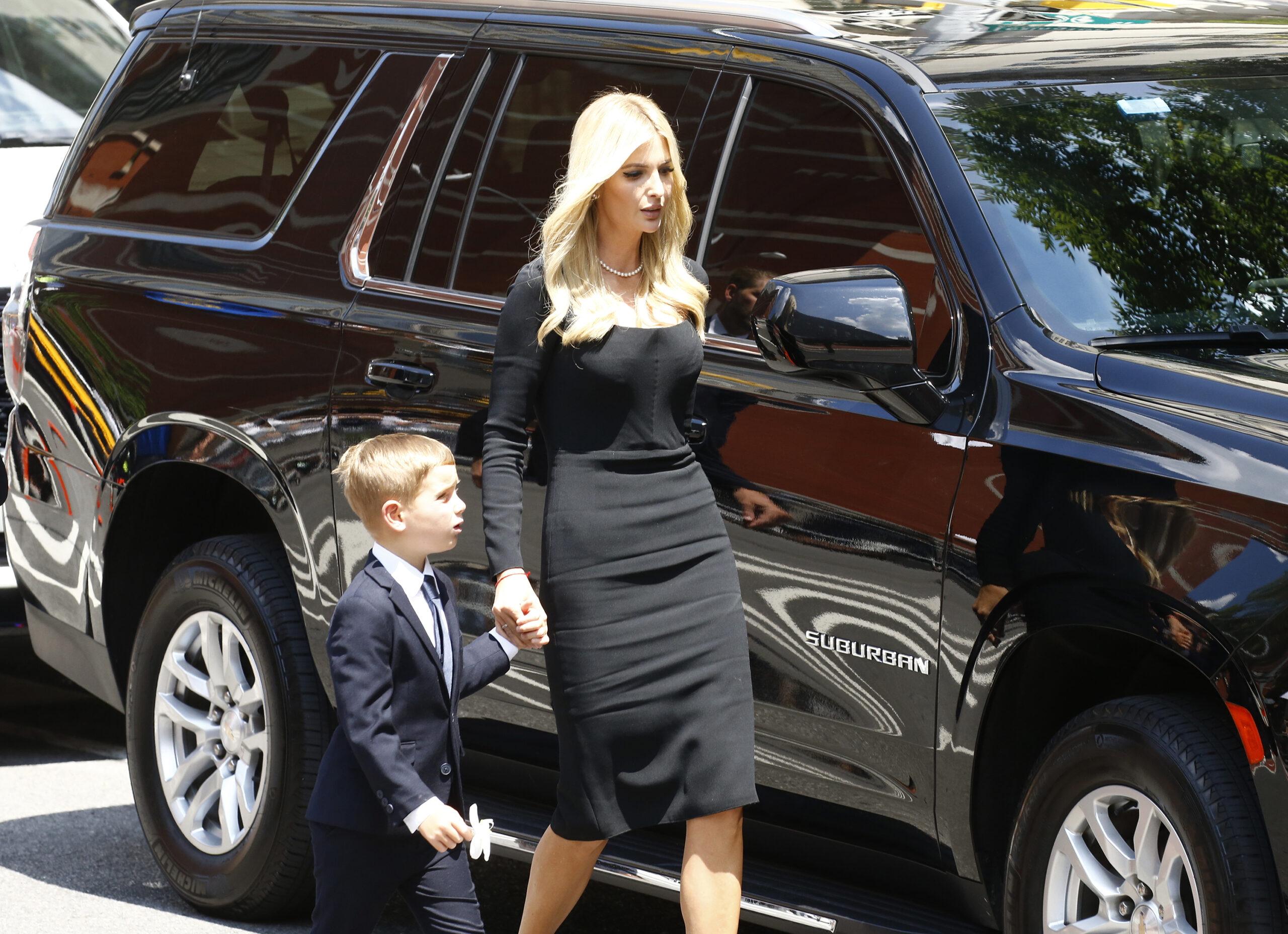 Ivanka Trump and Theo Kushner attend the funeral of Ivana Trump at St. Vincent Ferrer Roman Catholic Church on July 20, 2022, in New York. (John Lamparski/Getty Images/TNS)