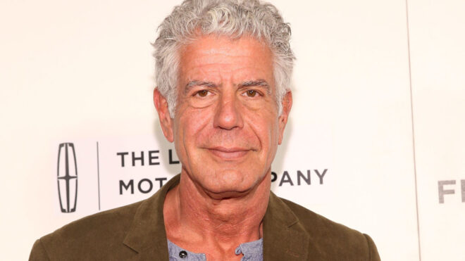 Anthony Bourdain attends "Wasted! The Story of Food Waste" premiere during 2017 Tribeca Film Festival at BMCC Tribeca PAC on April 22, 2017, in New York. (Robin Marchant/Getty Images for Tribeca Film Festival/TNS)