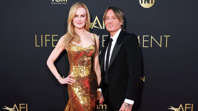 From left, Nicole Kidman and Keith Urban attend the 49th AFI Life Achievement Award Gala Tribute celebrating Nicole Kidman at Dolby Theatre on April 27, 2024, in Hollywood, California. (Matt Winkelmeyer/Getty Images/TNS)