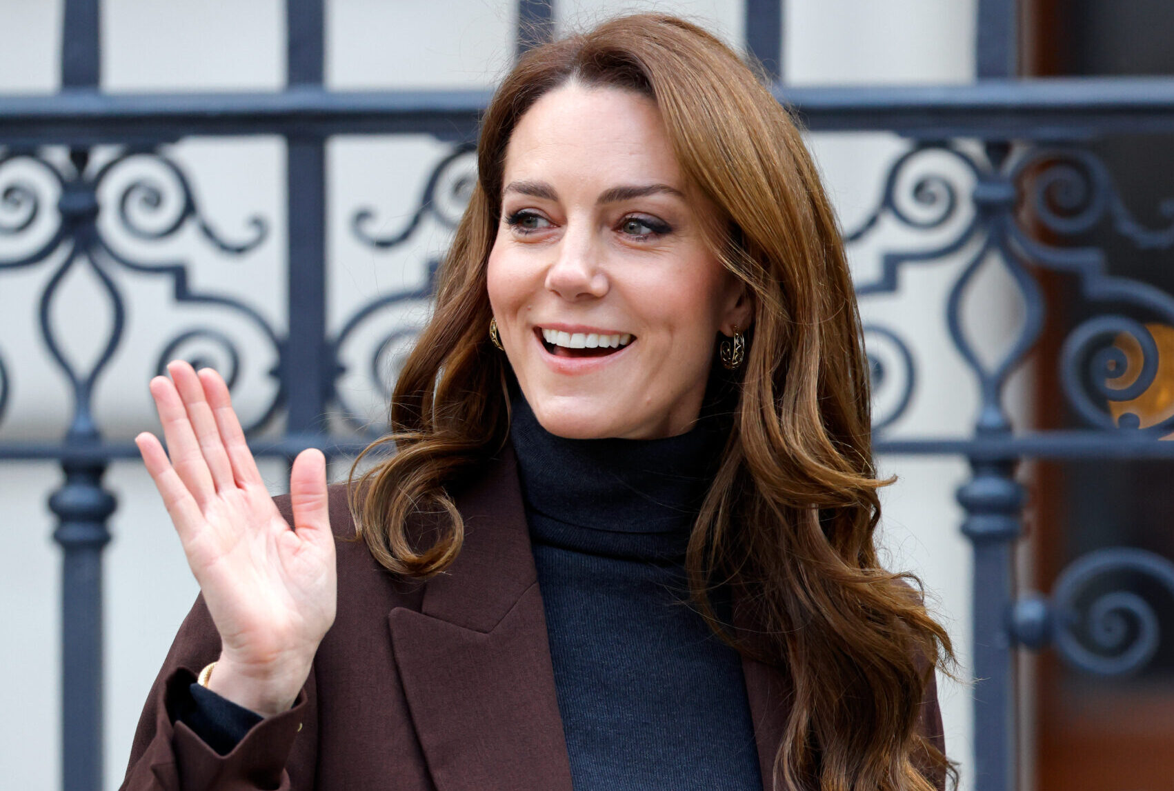 LONDON, UNITED KINGDOM - FEBRUARY 04: (EMBARGOED FOR PUBLICATION IN UK NEWSPAPERS UNTIL 24 HOURS AFTER CREATE DATE AND TIME) Catherine, Princess of Wales departs after attending the launch of the Bobeam Tree Trail at the National Portrait Gallery on February 4, 2025 in London, England. The interactive trail is a new project, from The Royal Foundation Centre for Early Childhood, based on the new Shaping Us Framework aimed at supporting the development of crucial social and emotional skills in under fives. (Photo by Max Mumby/Indigo/Getty Images)